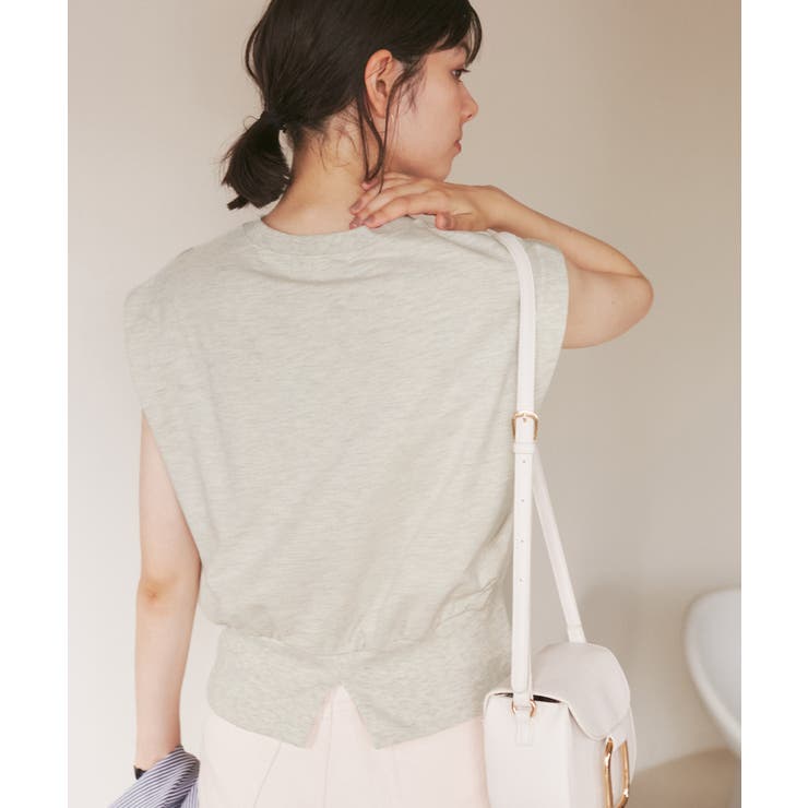 汗染み防止/バックスリットフレンチスリーブミニ裏毛プルオーバー | ROPE' PICNIC | 詳細画像18 