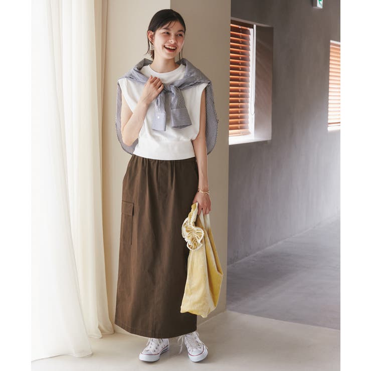 汗染み防止/バックスリットフレンチスリーブミニ裏毛プルオーバー | ROPE' PICNIC | 詳細画像28 