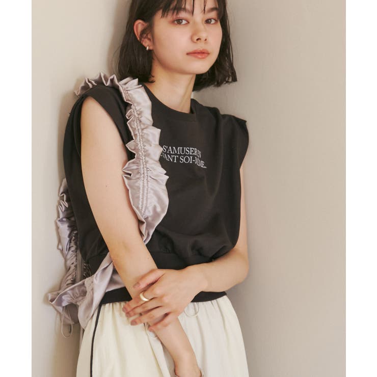 汗染み防止/バックスリットフレンチスリーブミニ裏毛プルオーバー | ROPE' PICNIC | 詳細画像4 