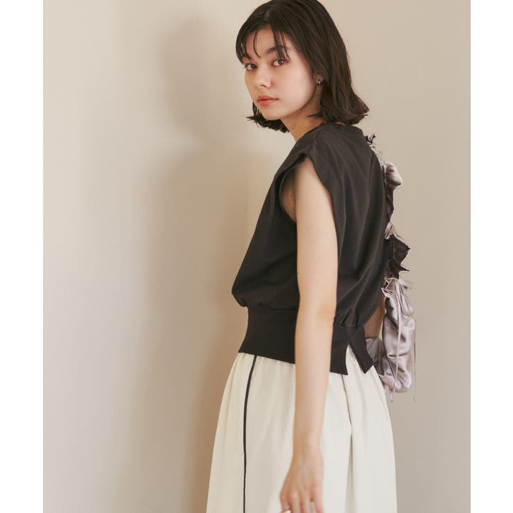 汗染み防止/バックスリットフレンチスリーブミニ裏毛プルオーバー | ROPE' PICNIC | 詳細画像6 