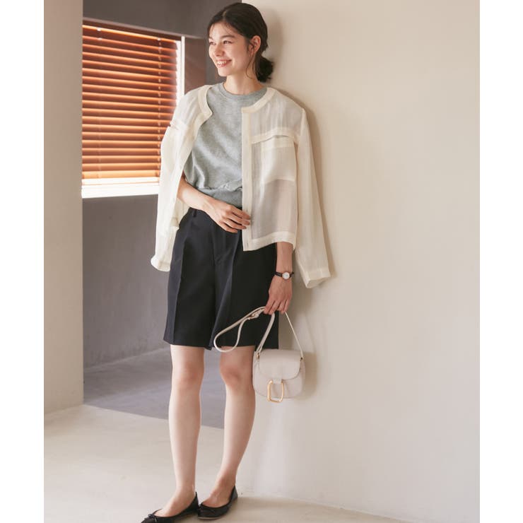 汗染み防止/バックスリットフレンチスリーブミニ裏毛プルオーバー | ROPE' PICNIC | 詳細画像7 