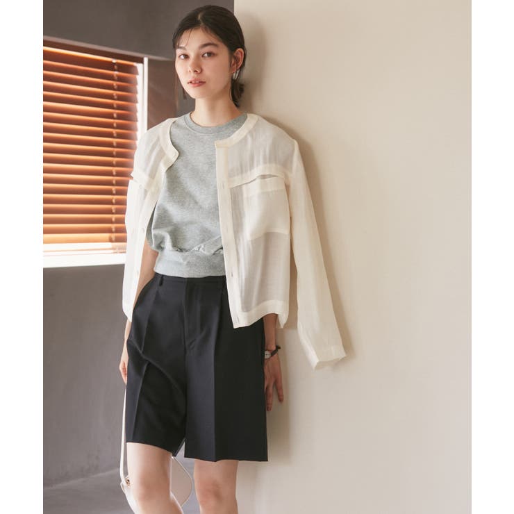 汗染み防止/バックスリットフレンチスリーブミニ裏毛プルオーバー | ROPE' PICNIC | 詳細画像8 