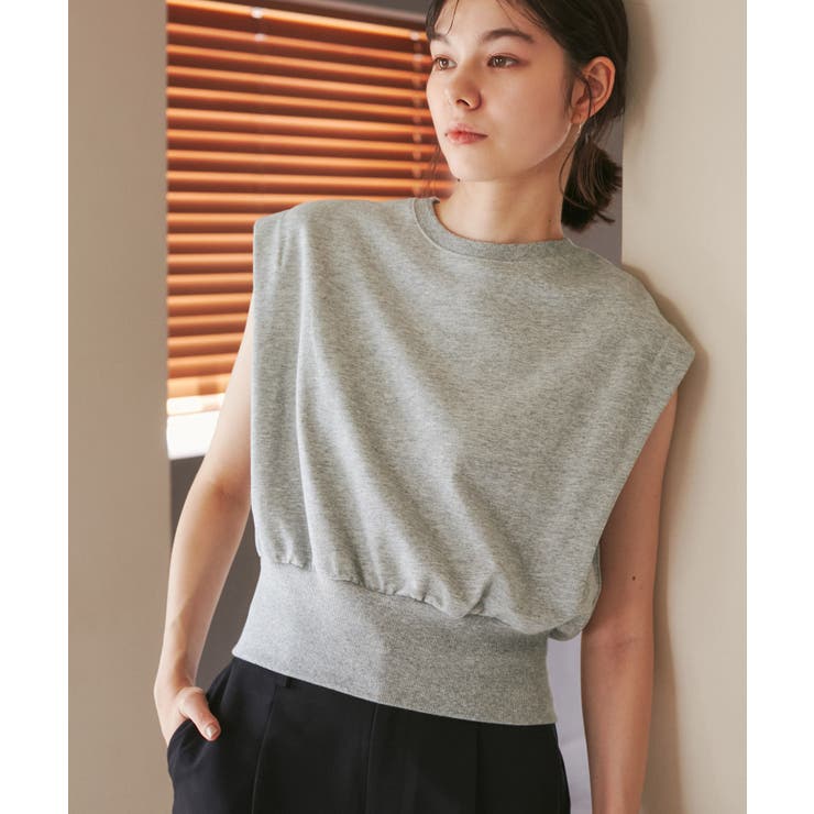 ライトグレー(08) | 汗染み防止/バックスリットフレンチスリーブミニ裏毛プルオーバー | ROPE' PICNIC