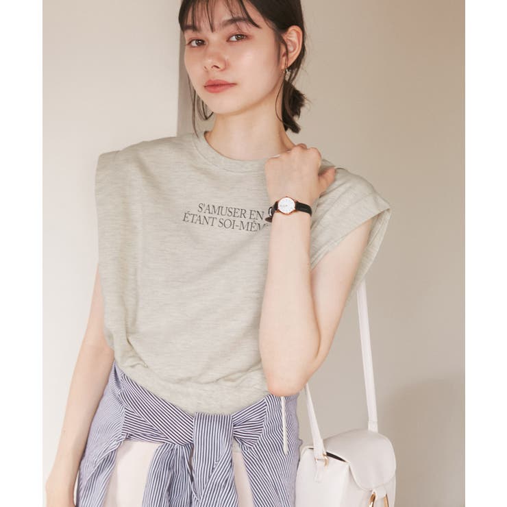 グレー系(09) | 汗染み防止/バックスリットフレンチスリーブミニ裏毛プルオーバー | ROPE' PICNIC