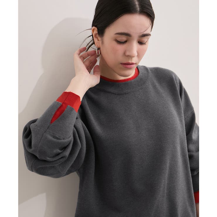 《追加》レイヤード風スウェットライクニットプルオーバー | ROPE' PICNIC | 詳細画像4 