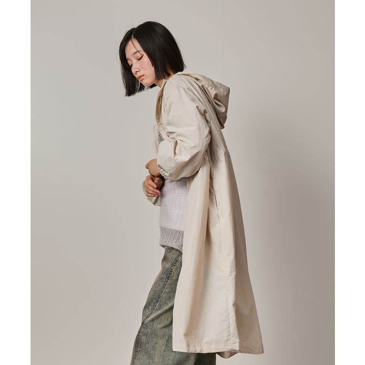 フード付きシャツロングコート[品番：NGOW0042786]｜NERGY