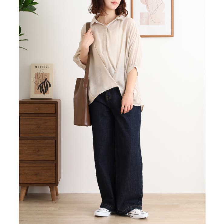 スラブタケノコタックブラウス | JungleJalopy | 詳細画像15 