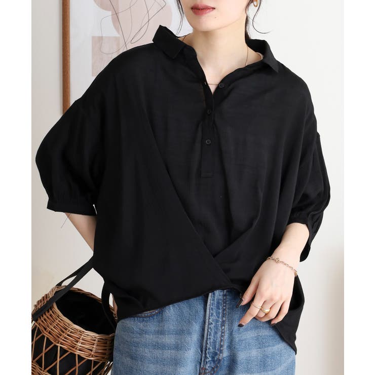 スラブタケノコタックブラウス | JungleJalopy | 詳細画像5 