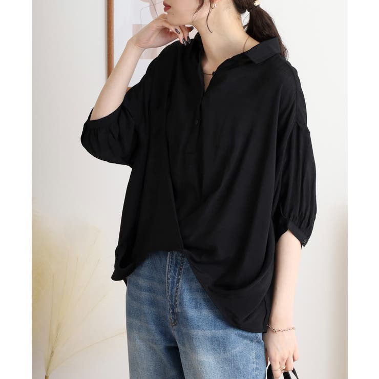 スラブタケノコタックブラウス | JungleJalopy | 詳細画像6 