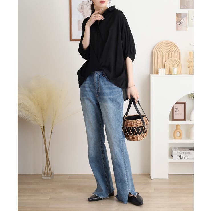 スラブタケノコタックブラウス | JungleJalopy | 詳細画像7 