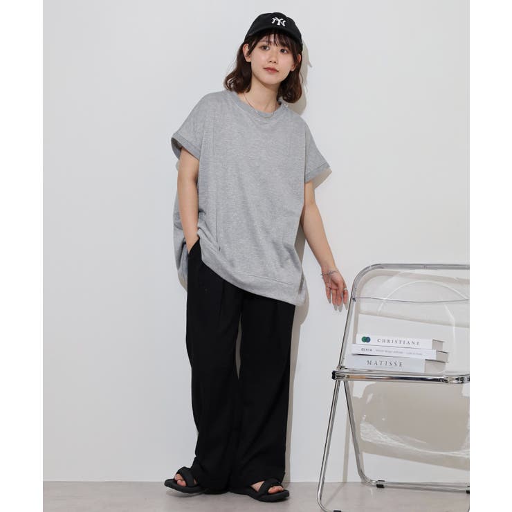 ラメ混裏毛デザインフレンチスリーブプルオーバートップス | JungleJalopy | 詳細画像11 