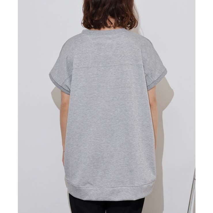 ラメ混裏毛デザインフレンチスリーブプルオーバートップス | JungleJalopy | 詳細画像18 