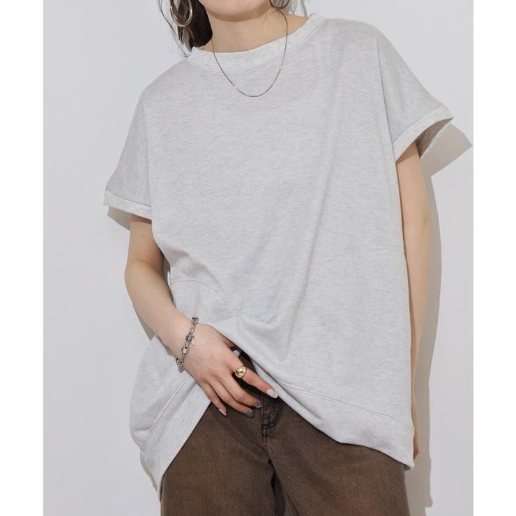 ラメ混裏毛デザインフレンチスリーブプルオーバートップス | JungleJalopy | 詳細画像6 