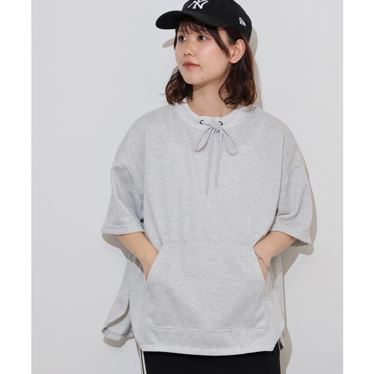 ラメ混裏毛デザインラウンドヘムオーバーサイズトップス | JungleJalopy | 詳細画像13 