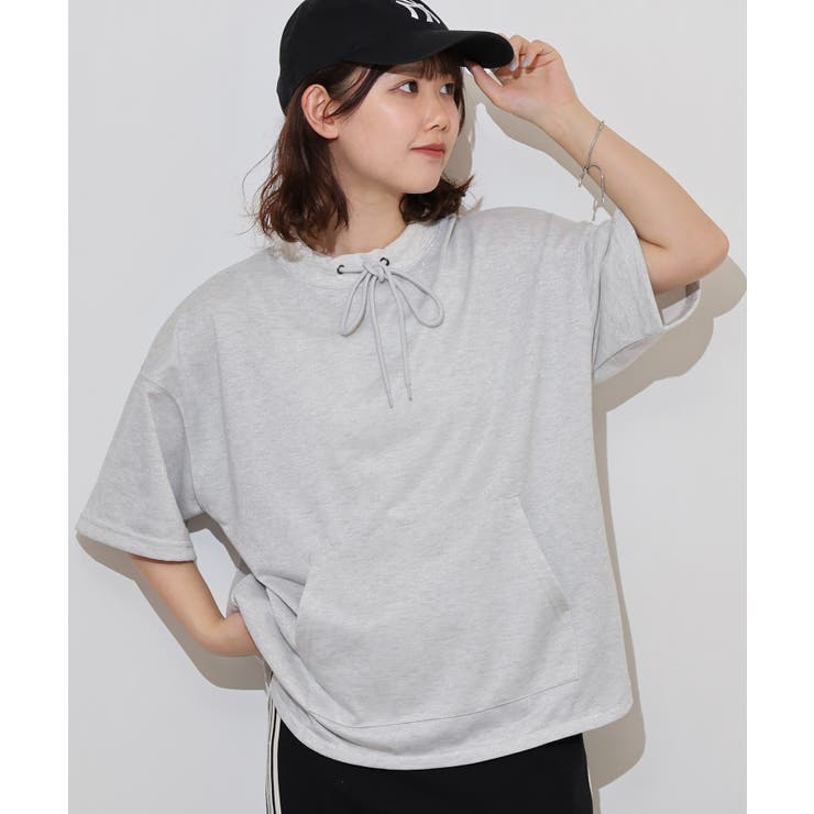 ラメ混裏毛デザインラウンドヘムオーバーサイズトップス | JungleJalopy | 詳細画像14 