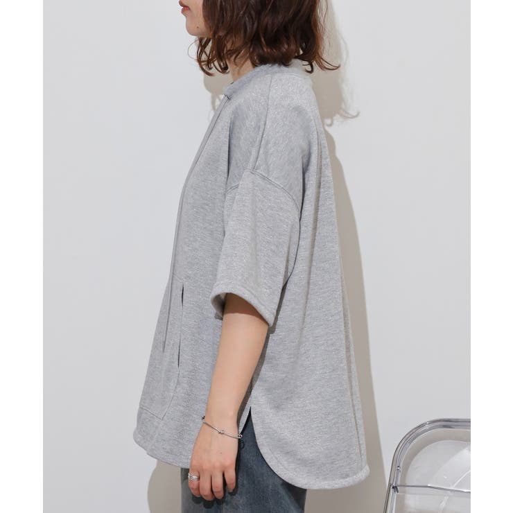 ラメ混裏毛デザインラウンドヘムオーバーサイズトップス | JungleJalopy | 詳細画像17 