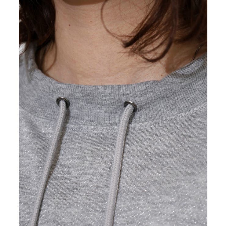 ラメ混裏毛デザインラウンドヘムオーバーサイズトップス | JungleJalopy | 詳細画像19 