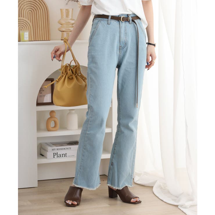 コットンデニムフレアパンツ レディース ボトムス | JungleJalopy | 詳細画像6 