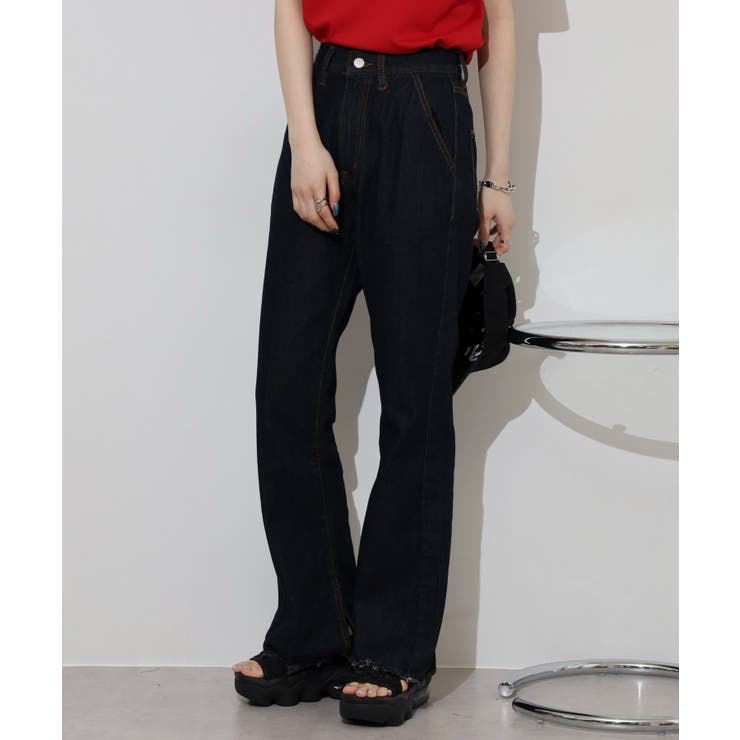 DARKNAVY | コットンデニムフレアパンツ レディース ボトムス | JungleJalopy