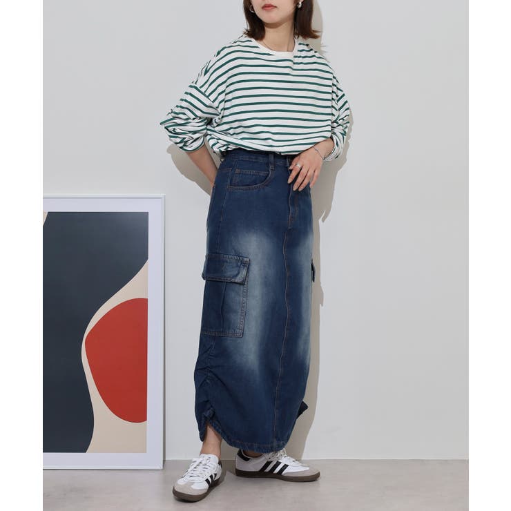 デニムカーゴスカート レディース スカート | JungleJalopy | 詳細画像10 