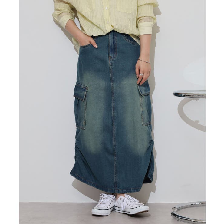 デニムカーゴスカート レディース スカート | JungleJalopy | 詳細画像4 