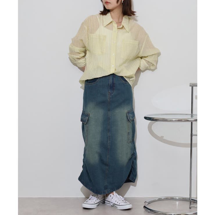 デニムカーゴスカート レディース スカート | JungleJalopy | 詳細画像5 