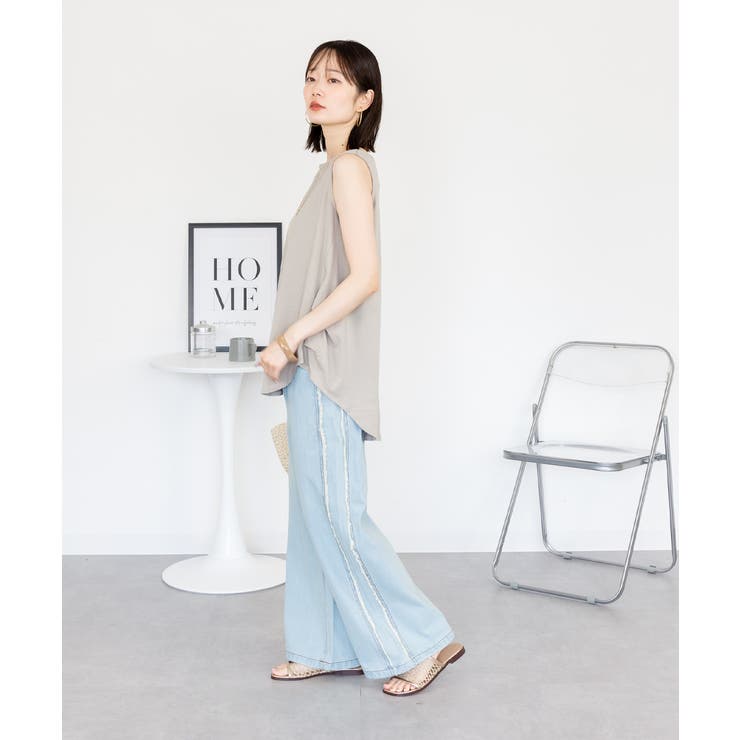 サイドフリンジワイドデニム デニムパンツ デニム | JungleJalopy | 詳細画像11 