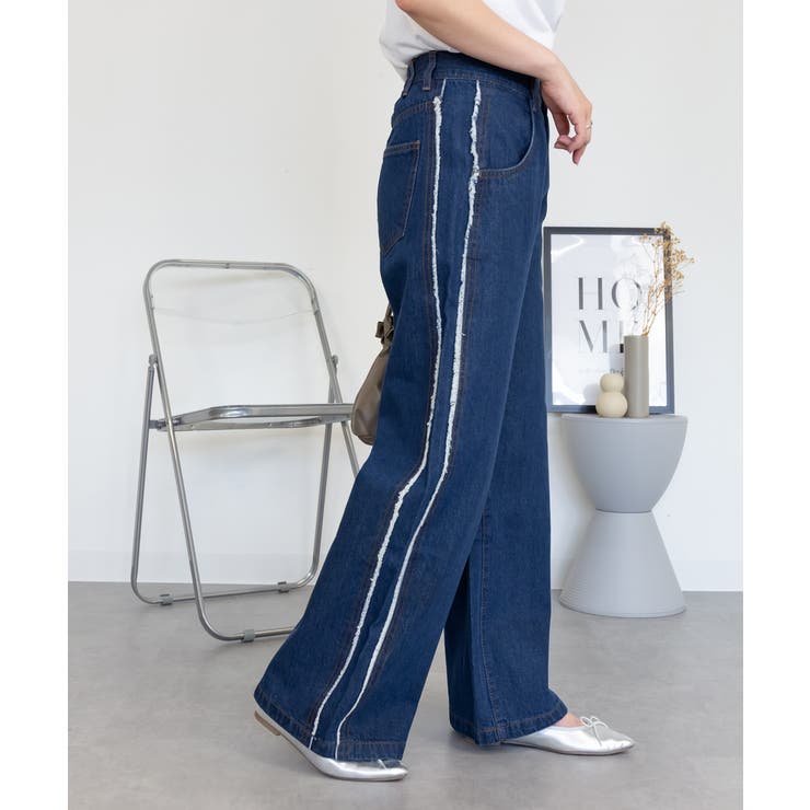 サイドフリンジワイドデニム デニムパンツ デニム | JungleJalopy | 詳細画像17 