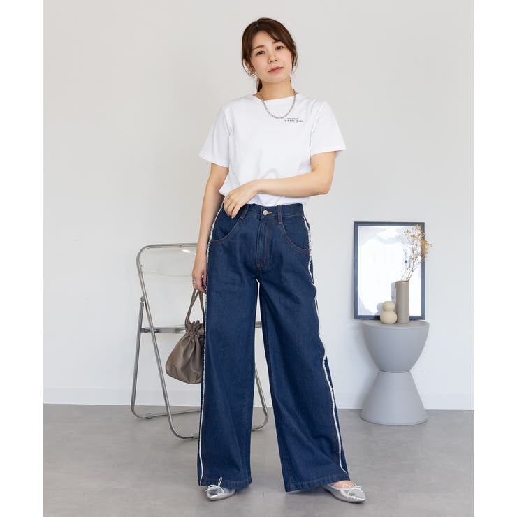 サイドフリンジワイドデニム デニムパンツ デニム | JungleJalopy | 詳細画像20 