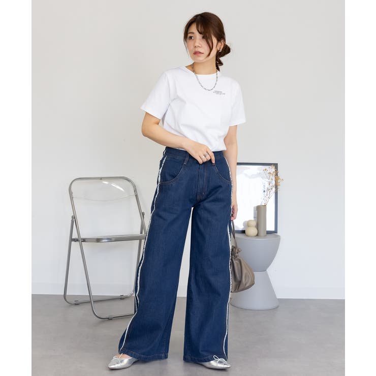 サイドフリンジワイドデニム デニムパンツ デニム | JungleJalopy | 詳細画像22 