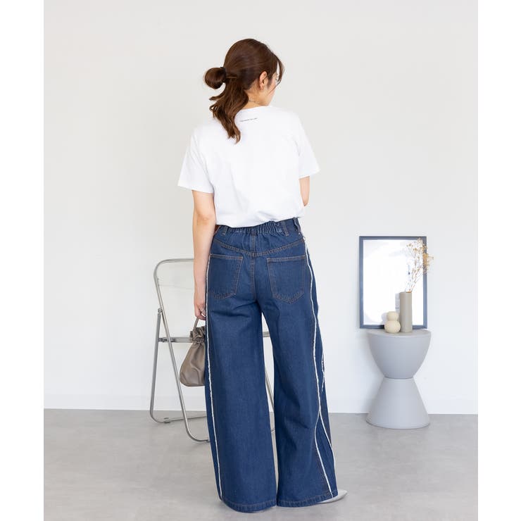 サイドフリンジワイドデニム デニムパンツ デニム | JungleJalopy | 詳細画像25 