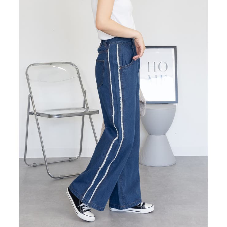 サイドフリンジワイドデニム デニムパンツ デニム | JungleJalopy | 詳細画像29 