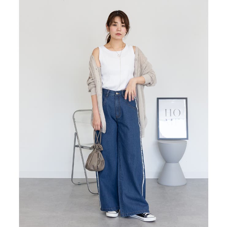 サイドフリンジワイドデニム デニムパンツ デニム | JungleJalopy | 詳細画像32 