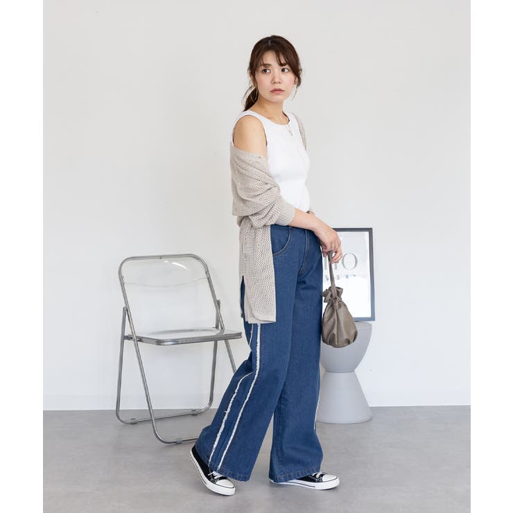 サイドフリンジワイドデニム デニムパンツ デニム | JungleJalopy | 詳細画像33 