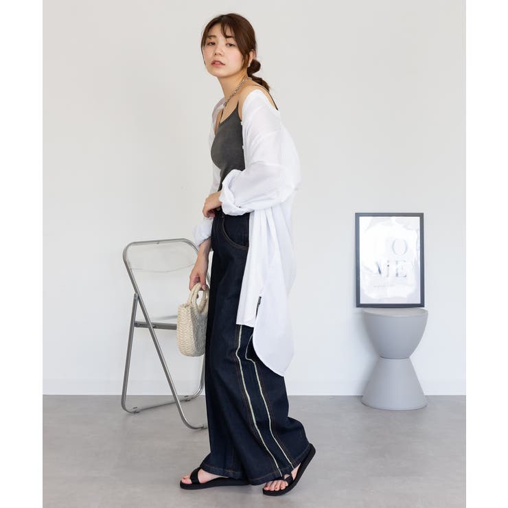 サイドフリンジワイドデニム デニムパンツ デニム | JungleJalopy | 詳細画像47 