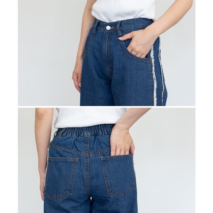 サイドフリンジワイドデニム デニムパンツ デニム | JungleJalopy | 詳細画像54 