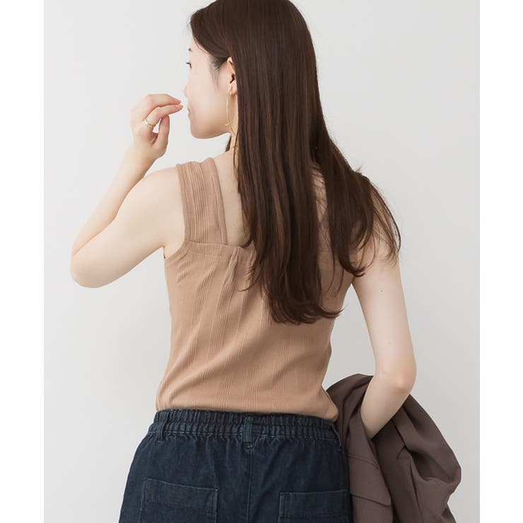 ランダムリブ ブラ紐隠し タンクトップ | JungleJalopy | 詳細画像7 