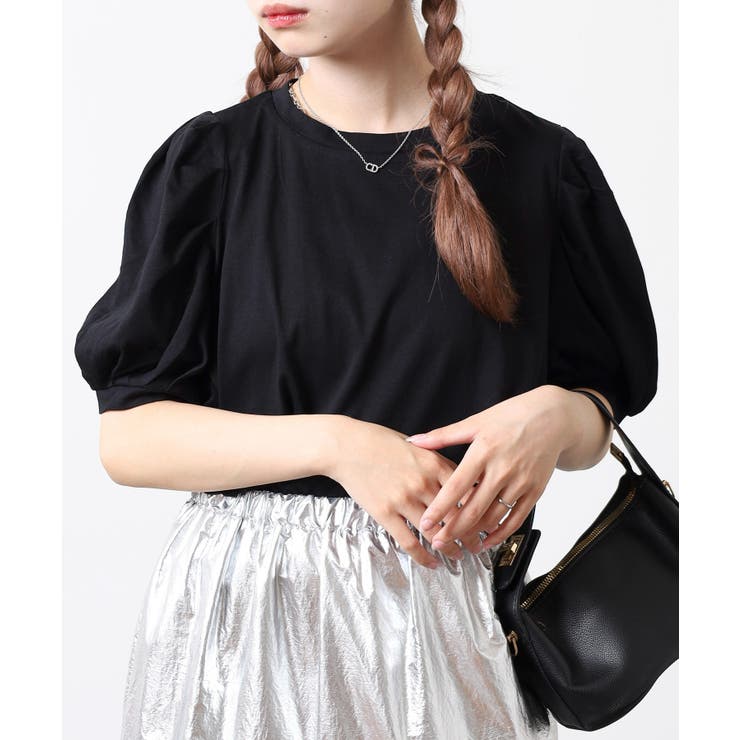 ラウンドネックパフスリーブ半袖Tシャツ レディース | JungleJalopy | 詳細画像16 