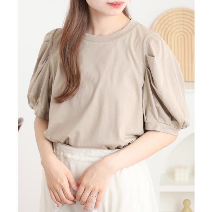 ラウンドネックパフスリーブ半袖Tシャツ レディース | JungleJalopy | 詳細画像22 