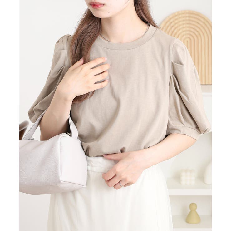 ラウンドネックパフスリーブ半袖Tシャツ レディース | JungleJalopy | 詳細画像23 