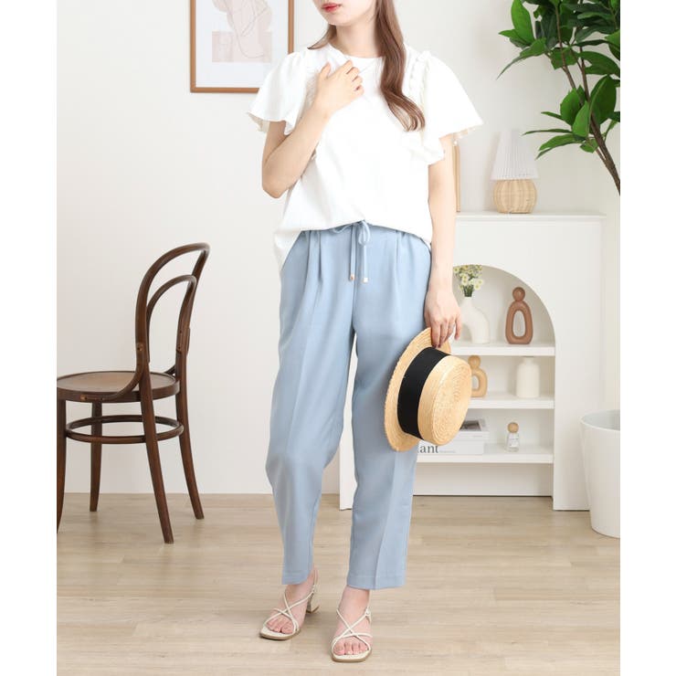 ショルダーフリルフレンチスリーブTシャツ レディース | JungleJalopy | 詳細画像14 