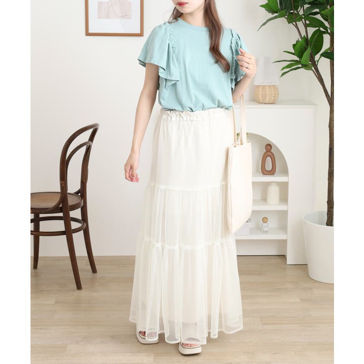 ショルダーフリルフレンチスリーブTシャツ レディース | JungleJalopy | 詳細画像22 