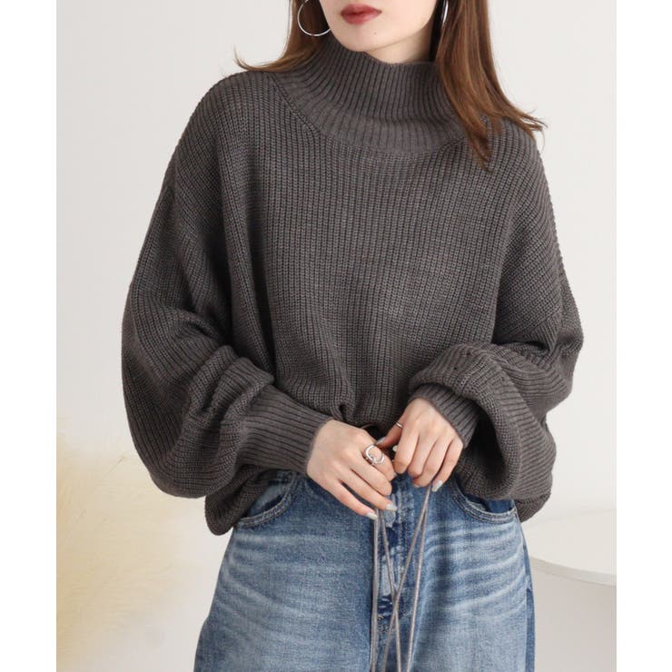 タートルネック ボリュームニット トップス | JungleJalopy | 詳細画像46 