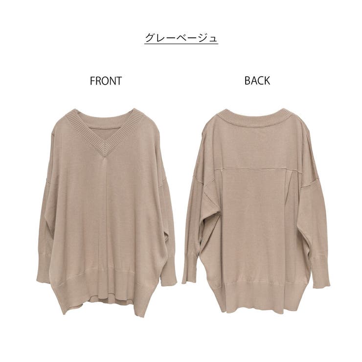 Vネックリブドルマンセーター | JungleJalopy | 詳細画像19 