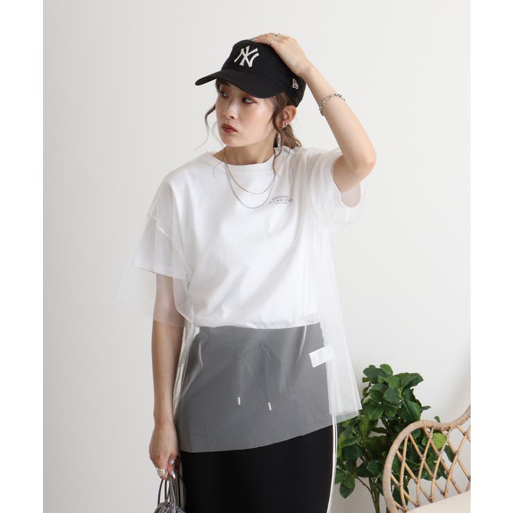 ロゴT×チュールTコンパクトアンサンブル Tシャツ セット | JungleJalopy | 詳細画像2 