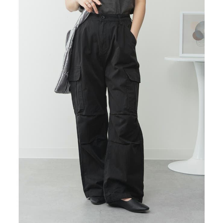 ツイルワイドカーゴパンツ レディース 大きいサイズ | JungleJalopy | 詳細画像4 