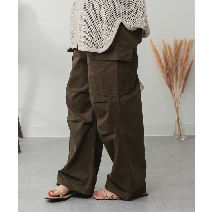 ツイルワイドカーゴパンツ レディース 大きいサイズ | JungleJalopy | 詳細画像7 