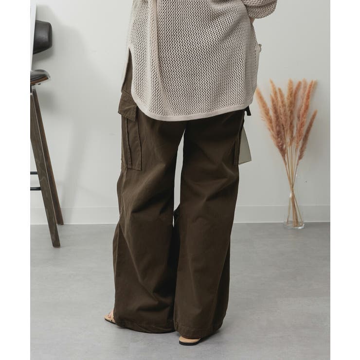 ツイルワイドカーゴパンツ レディース 大きいサイズ | JungleJalopy | 詳細画像8 