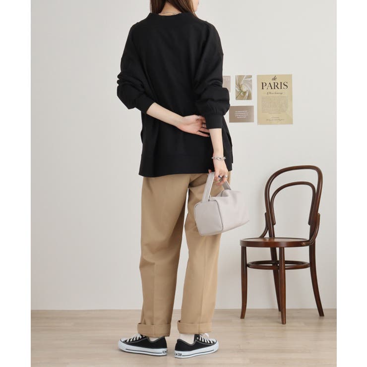 ミニ裏毛Vネックサイドスリットスウェット 大きいサイズ レディース | JungleJalopy | 詳細画像7 