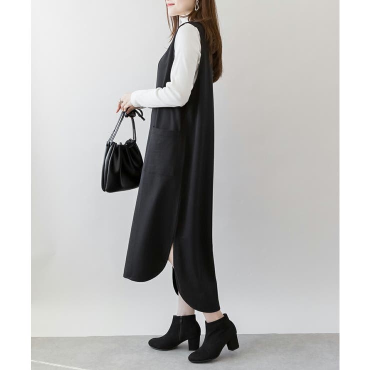 ミニ裏毛Vネックロングスウェットベスト 大きいサイズ レディース | JungleJalopy | 詳細画像9 